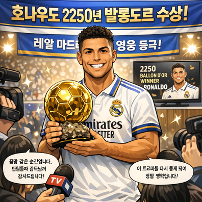 2250년 올해의 발롱도르에는 레알 마드리드팀의 호나